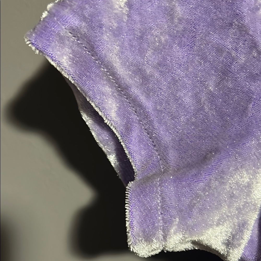 Y2K 90’s Le Chateau Purple Velvet Velour Women's Top - Picture 3 of 9
